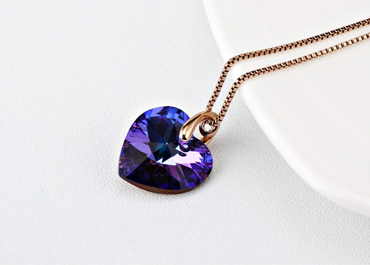 Blue Crystal Stone Necklace