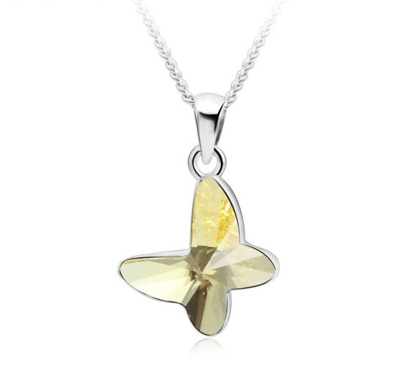 Butterfly-Shaped Fashion Jewellery with Yellow Stones