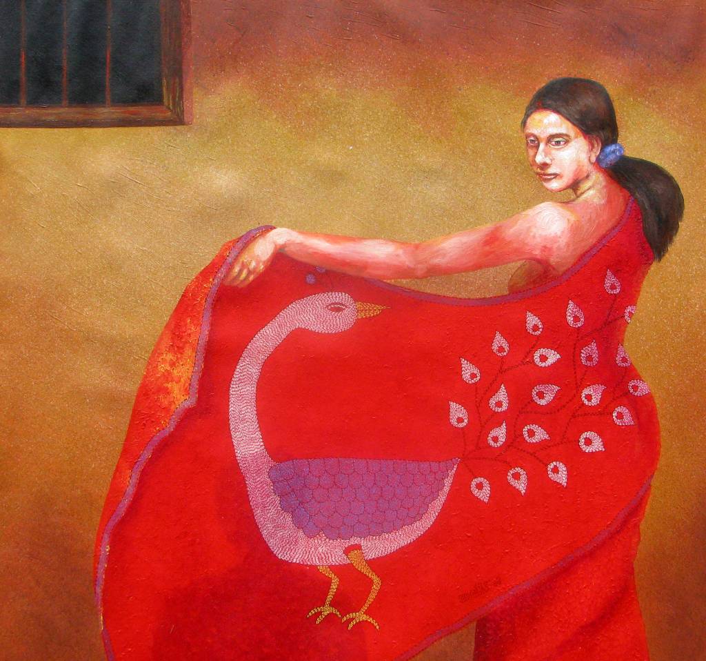 The Woman in Red Veil