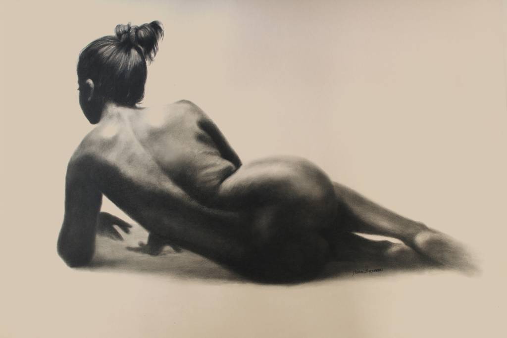 Quiet nude Body at Ease Contours painting is available for sale.