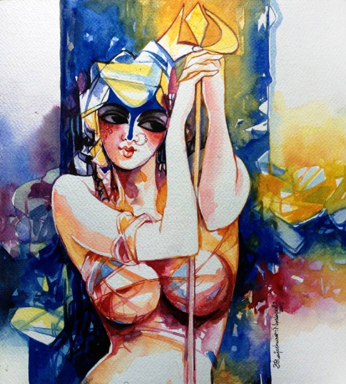 Buy Modern Goddess Painting on Paper Online