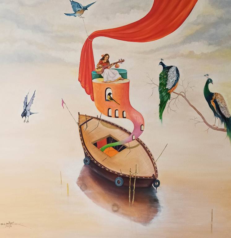 The original painting titled Life Is Journey is available for sale.