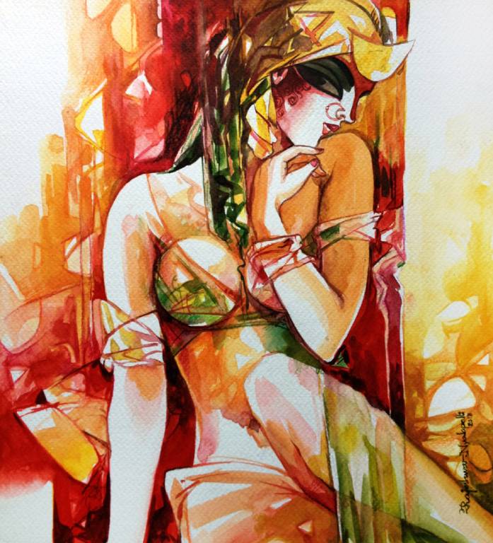 The original painting of Shy Girl is now available for Buy