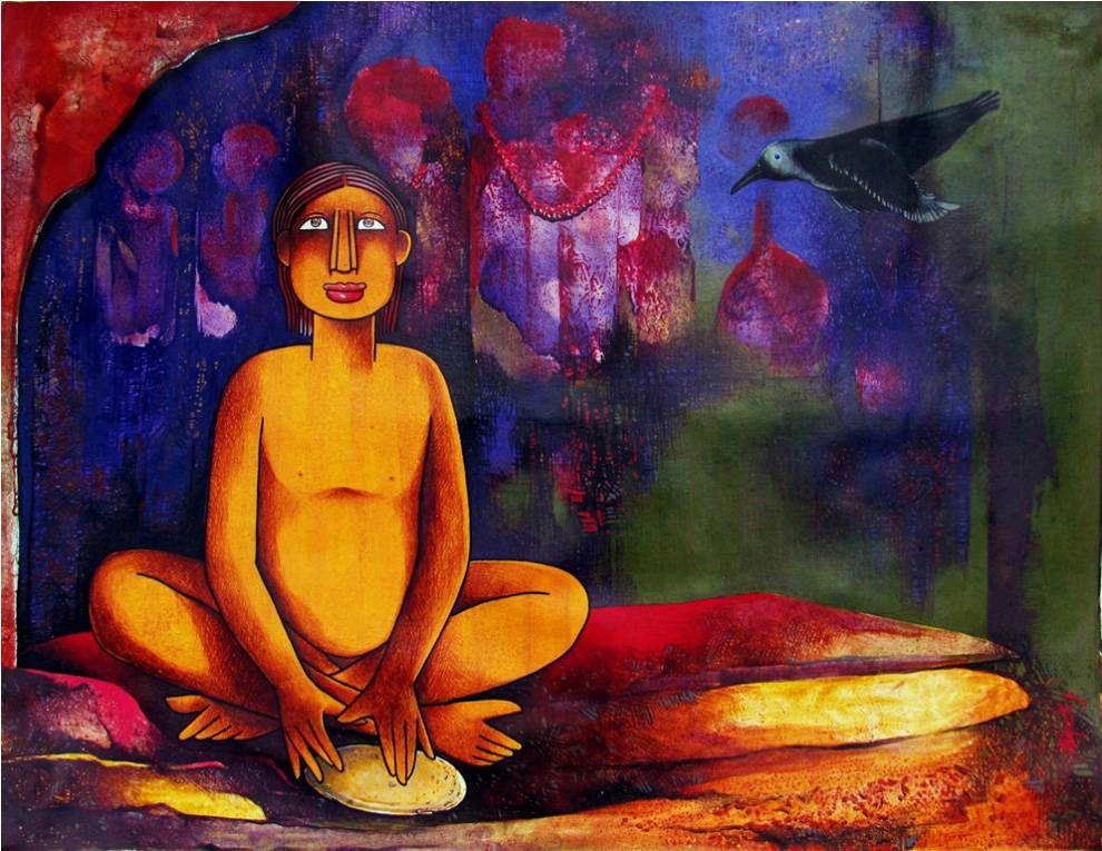 The original painting Ascetic in the Forest is now available for Buy