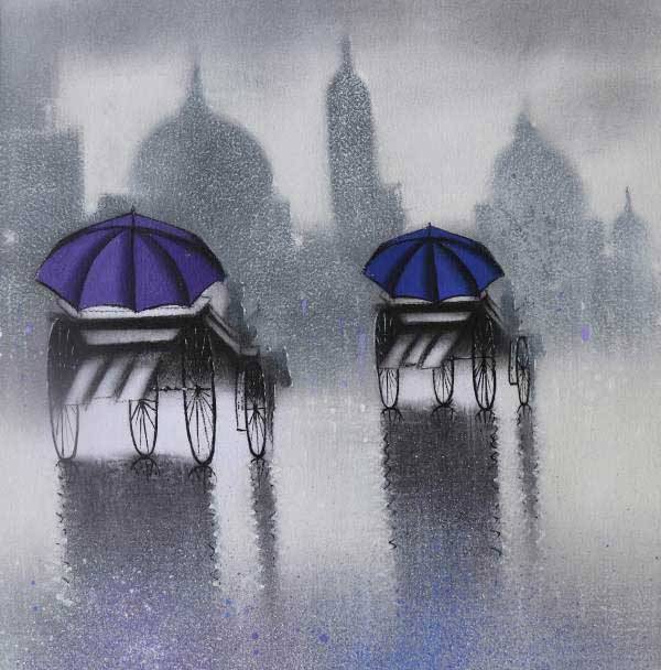 The Original painting Monsoon Ride-IV is now available for buy