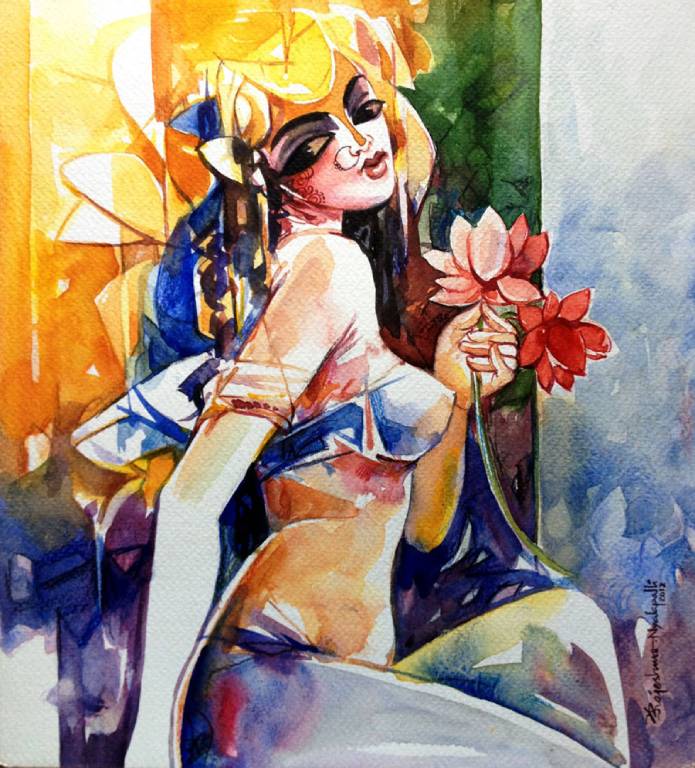 Buy the Original painting of The Blooming Lotus