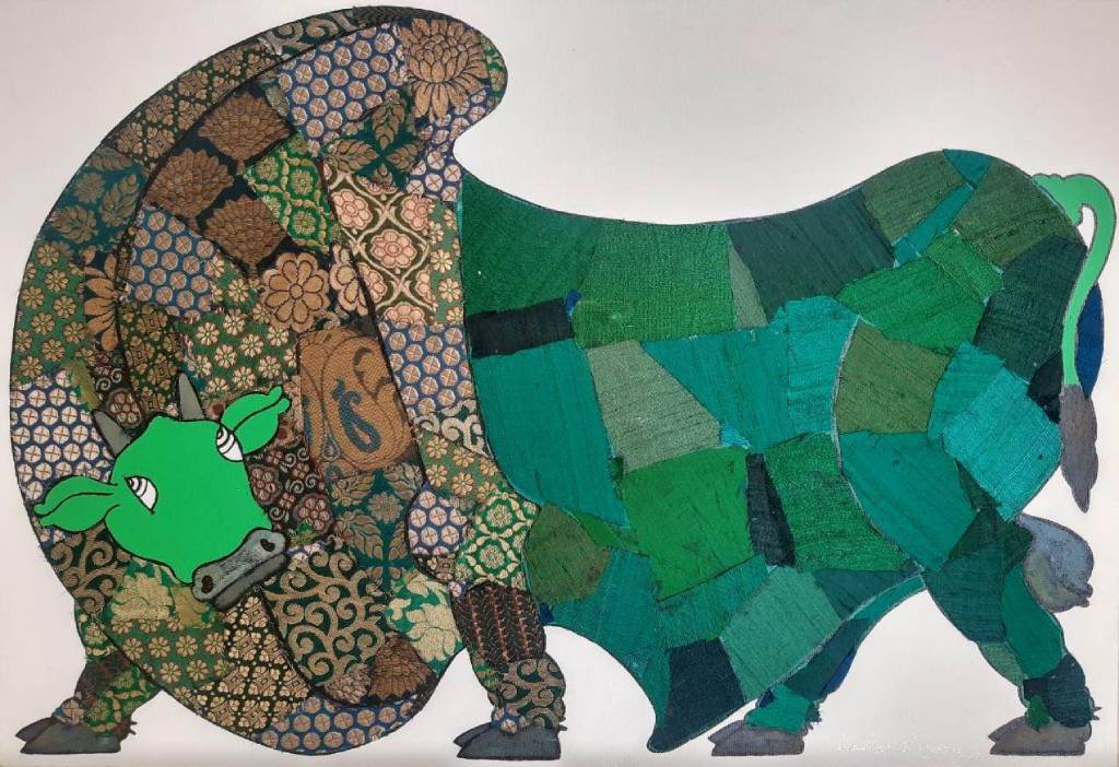 Art gallery near me: The original painting Bull - V is available for sale