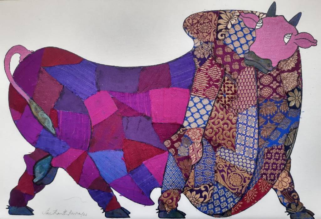 The original painting Bull - III is available at the Art Gallery Shop