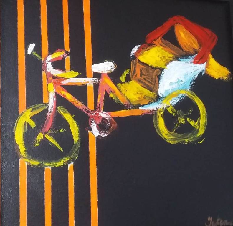 The original painting Tricycle is available online at the Art Gallery Shop