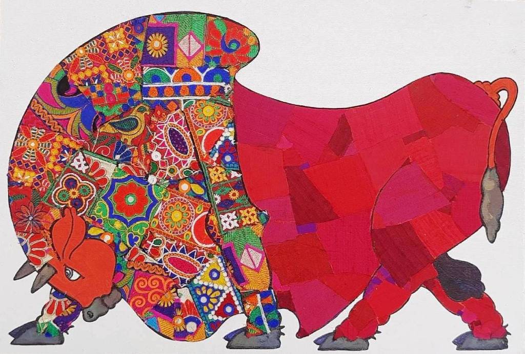 The Original painting Bull - II is available at The Art Gallery