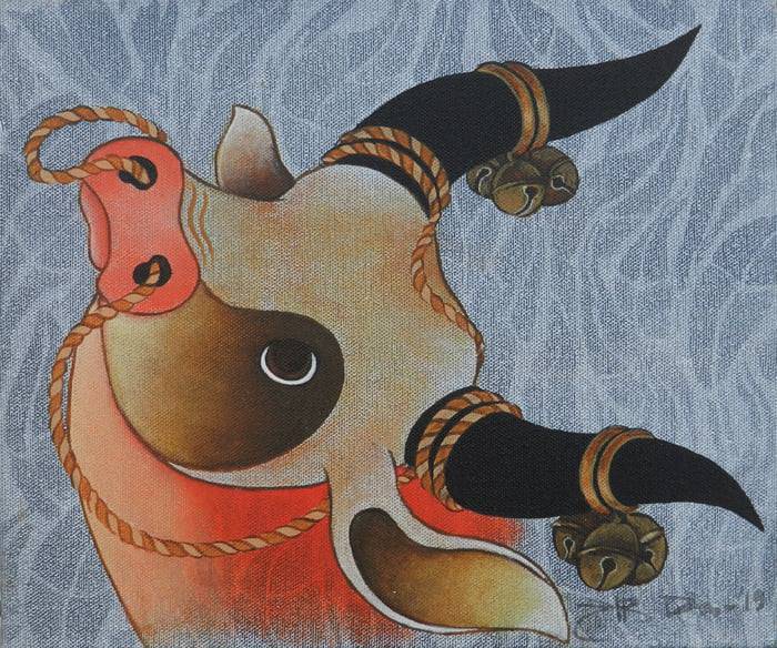 The Original painting Ox - VI is now available for purchase at the Fine Art Gallery