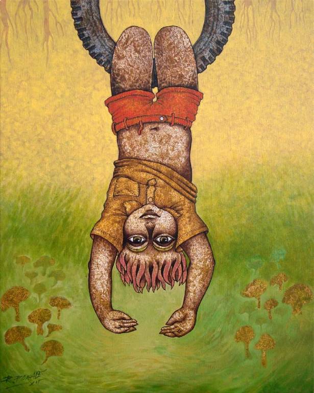 The original painting Swing Capers is available for sale at The Online Art Gallery