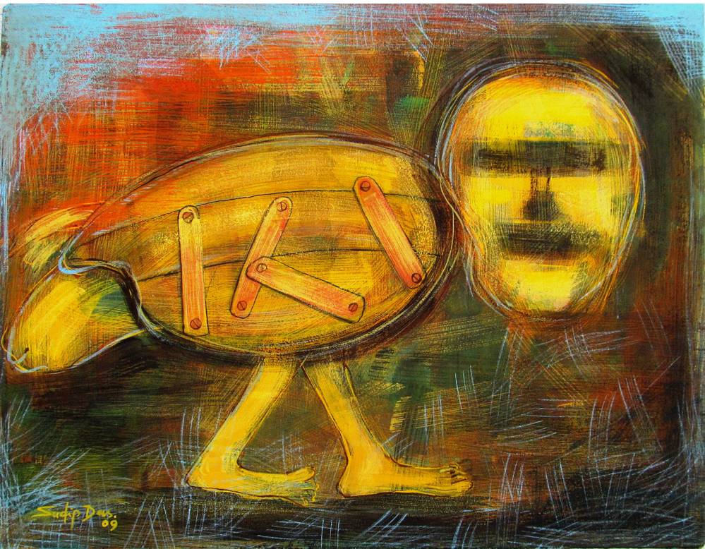 Buy the original modern painting Masked Owl online at the Art Gallery near me