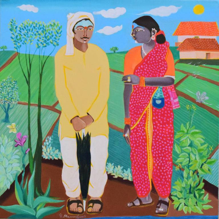 The original painting Rural Family is available for sale online at the Fine Art Gallery
