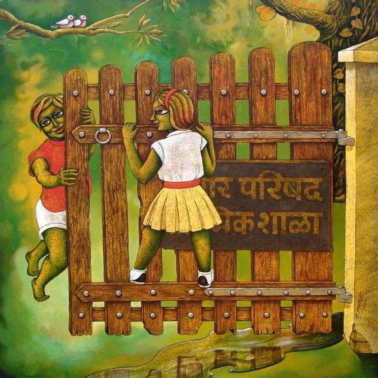The Original painting Recess Swing is now available for Buy at the Art Gallery near me