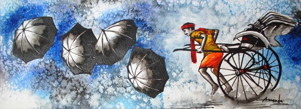 The original painting Monsoon – III is available for sale at the Modern Art Gallery