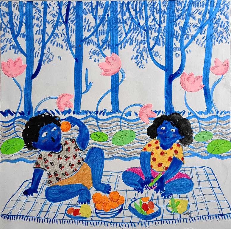 The original painting Picnic is available for sale at the Art Gallery Shop