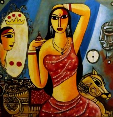 A Lady with Mirror